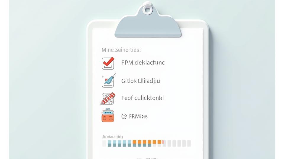 Išvykimo iš šalies mokesčių formalumų kontrolinis sąrašas su žymėmis ir laiko juosta.